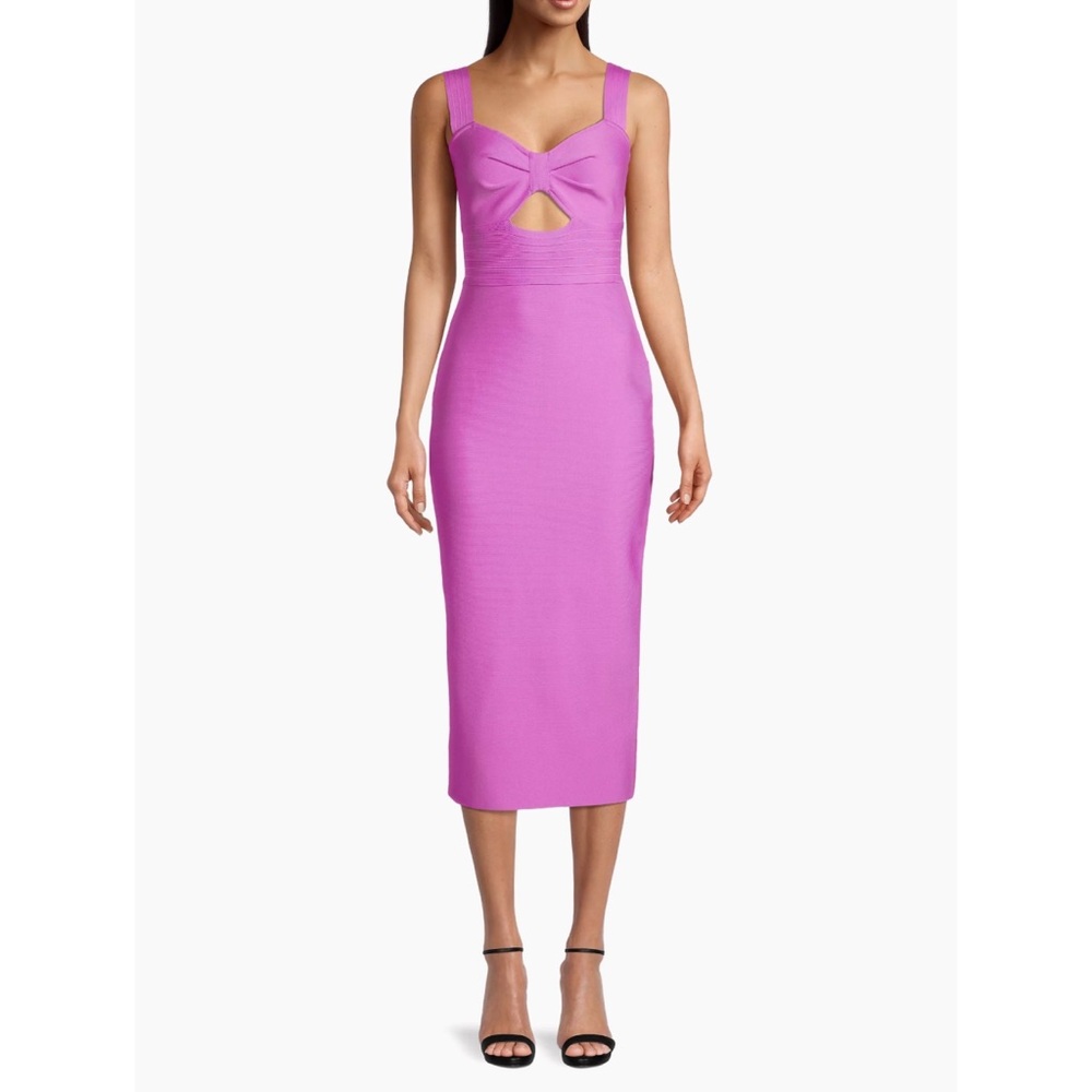 ❤️ NWT! ELLIATT ‘Rosa’ Knit Bow Midi Dress in Lilac